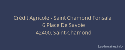 Crédit Agricole - Saint Chamond Fonsala