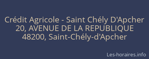 Crédit Agricole - Saint Chély D'Apcher