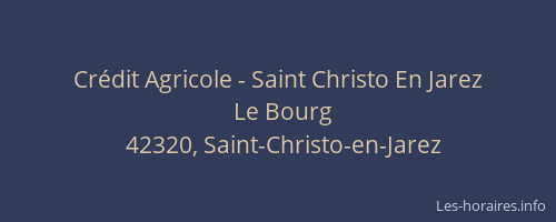 Crédit Agricole - Saint Christo En Jarez