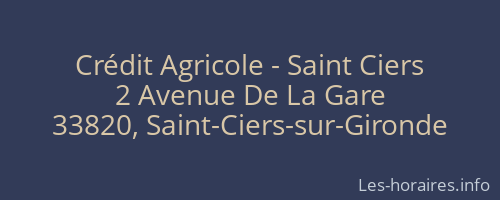 Crédit Agricole - Saint Ciers