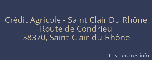 Crédit Agricole - Saint Clair Du Rhône