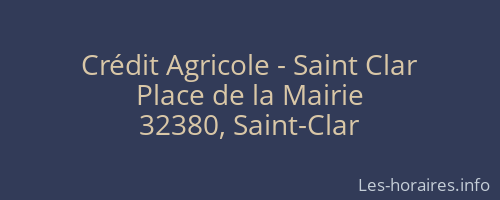 Crédit Agricole - Saint Clar