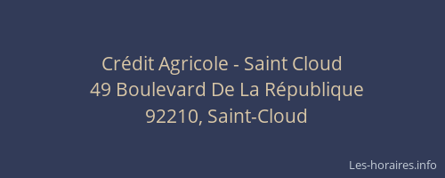 Crédit Agricole - Saint Cloud