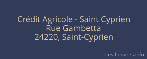 Crédit Agricole - Saint Cyprien