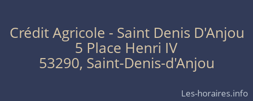 Crédit Agricole - Saint Denis D'Anjou