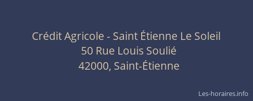 Crédit Agricole - Saint Étienne Le Soleil