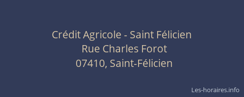 Crédit Agricole - Saint Félicien