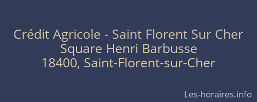 Crédit Agricole - Saint Florent Sur Cher