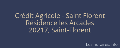 Crédit Agricole - Saint Florent
