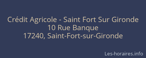 Crédit Agricole - Saint Fort Sur Gironde