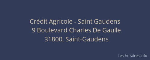 Crédit Agricole - Saint Gaudens