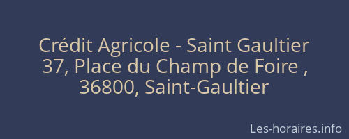 Crédit Agricole - Saint Gaultier