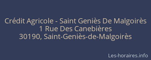 Crédit Agricole - Saint Geniès De Malgoirès