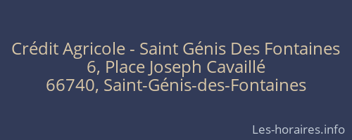 Crédit Agricole - Saint Génis Des Fontaines