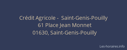 Crédit Agricole -  Saint-Genis-Pouilly