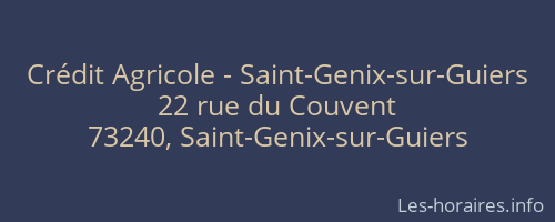 Crédit Agricole - Saint-Genix-sur-Guiers