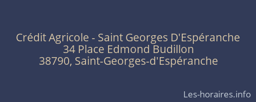 Crédit Agricole - Saint Georges D'Espéranche