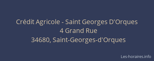 Crédit Agricole - Saint Georges D'Orques