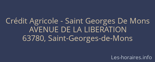 Crédit Agricole - Saint Georges De Mons