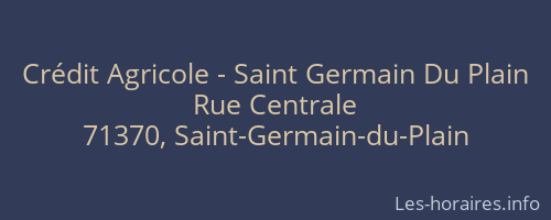 Crédit Agricole - Saint Germain Du Plain