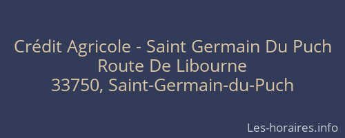 Crédit Agricole - Saint Germain Du Puch