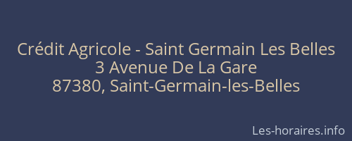 Crédit Agricole - Saint Germain Les Belles