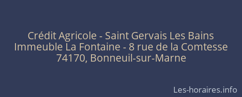 Crédit Agricole - Saint Gervais Les Bains