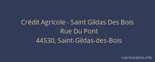 Crédit Agricole - Saint Gildas Des Bois