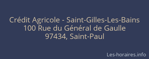 Crédit Agricole - Saint-Gilles-Les-Bains