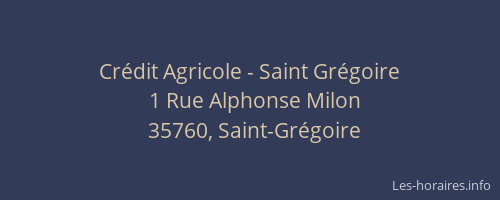Crédit Agricole - Saint Grégoire