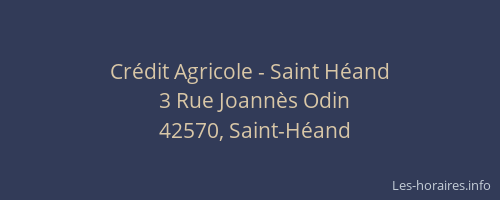 Crédit Agricole - Saint Héand