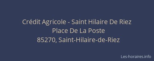 Crédit Agricole - Saint Hilaire De Riez