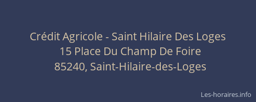 Crédit Agricole - Saint Hilaire Des Loges