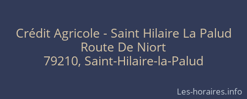 Crédit Agricole - Saint Hilaire La Palud