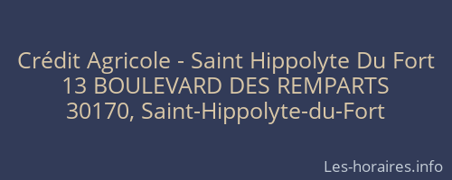 Crédit Agricole - Saint Hippolyte Du Fort