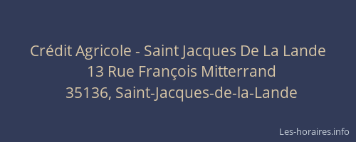 Crédit Agricole - Saint Jacques De La Lande