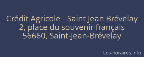 Crédit Agricole - Saint Jean Brévelay