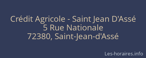 Crédit Agricole - Saint Jean D'Assé