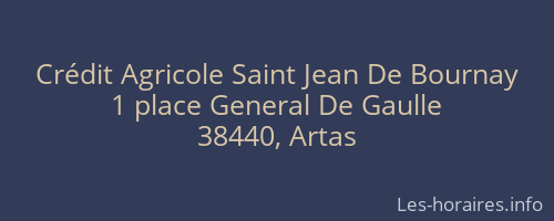 Crédit Agricole Saint Jean De Bournay