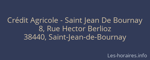 Crédit Agricole - Saint Jean De Bournay