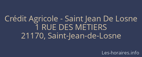 Crédit Agricole - Saint Jean De Losne