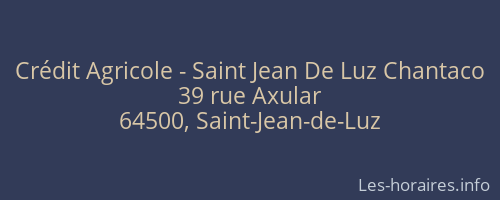 Crédit Agricole - Saint Jean De Luz Chantaco
