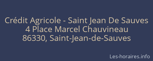 Crédit Agricole - Saint Jean De Sauves