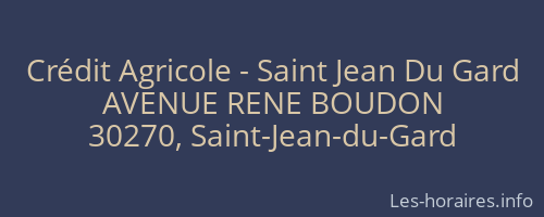 Crédit Agricole - Saint Jean Du Gard