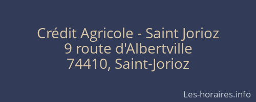 Crédit Agricole - Saint Jorioz