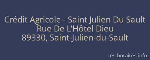 Crédit Agricole - Saint Julien Du Sault
