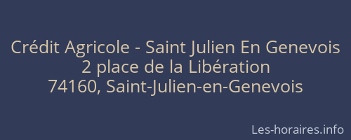 Crédit Agricole - Saint Julien En Genevois