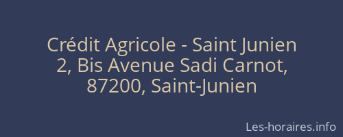 Crédit Agricole - Saint Junien