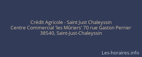 Crédit Agricole - Saint Just Chaleyssin