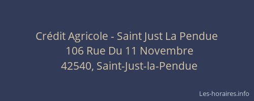 Crédit Agricole - Saint Just La Pendue